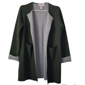 Anthropologie Oliver- Escio Green Open Front Cardigan size Small